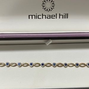 Michael Hill 10k Gold Bracelet with diamonds(September birthstones)